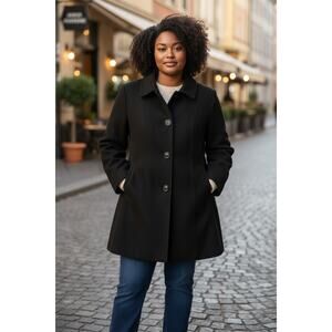 Liz Claiborne‎ Women’s Black Peacoat Jacket XL – Good Condition
